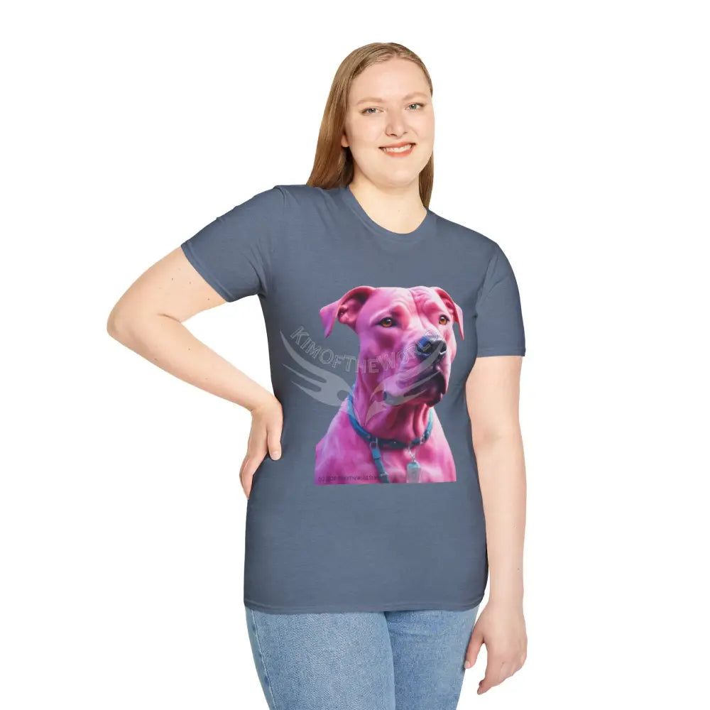 Pink Pit Bull Parent Tee - Softstyle T-Shirt T-Shirt