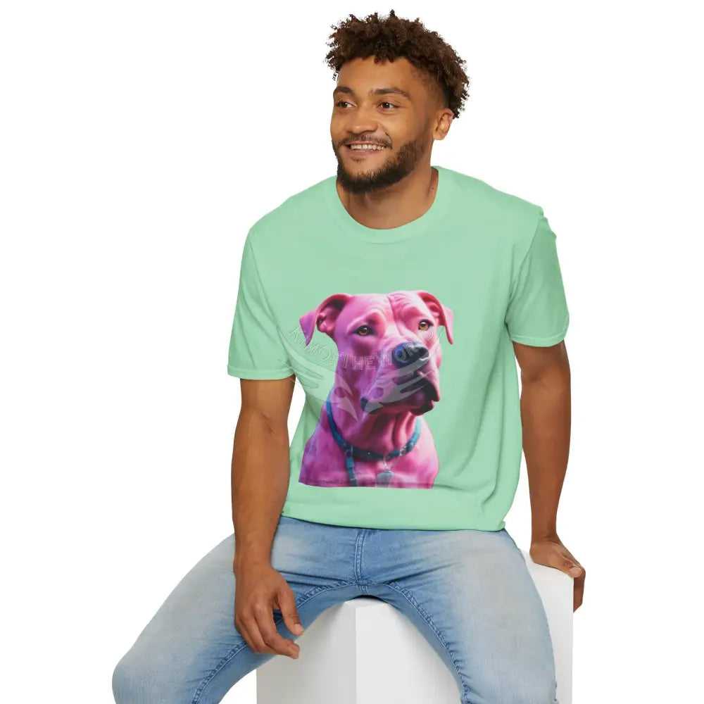 Pink Pit Bull Parent Tee - Softstyle T-Shirt T-Shirt