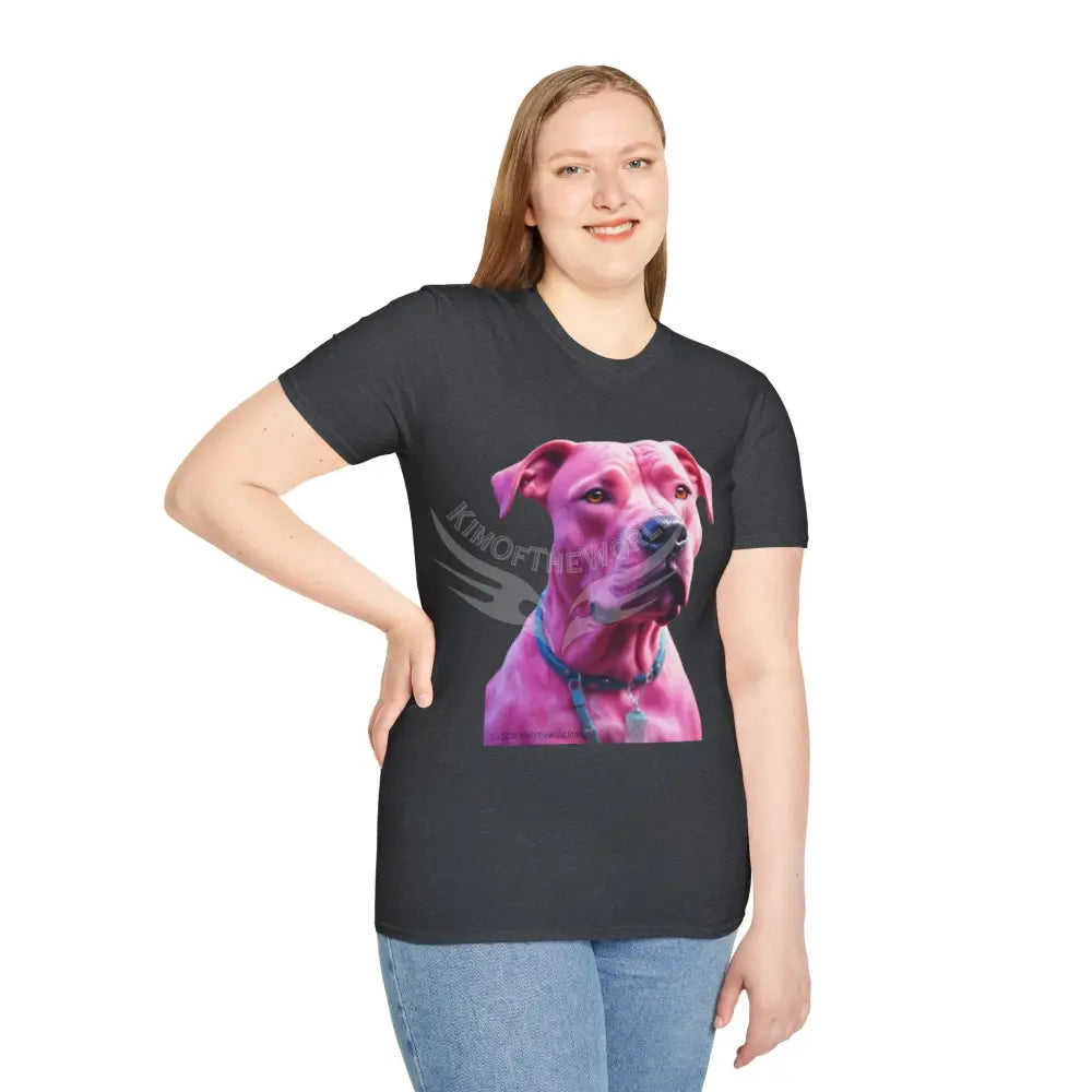 Pink Pit Bull Parent Tee - Softstyle T-Shirt T-Shirt