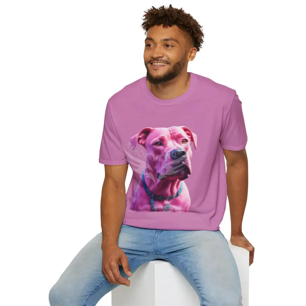 Pink Pit Bull Parent Tee - Softstyle T-Shirt T-Shirt