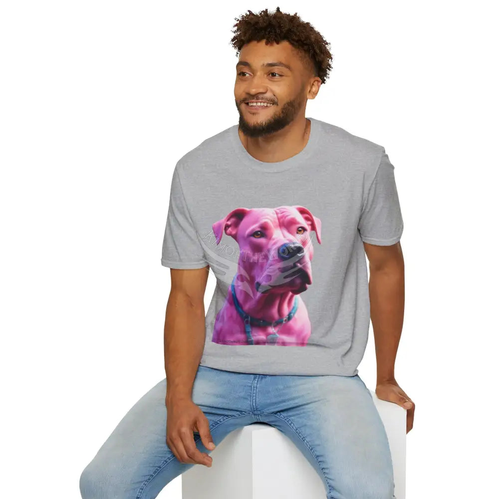 Pink Pit Bull Parent Tee - Softstyle T-Shirt T-Shirt