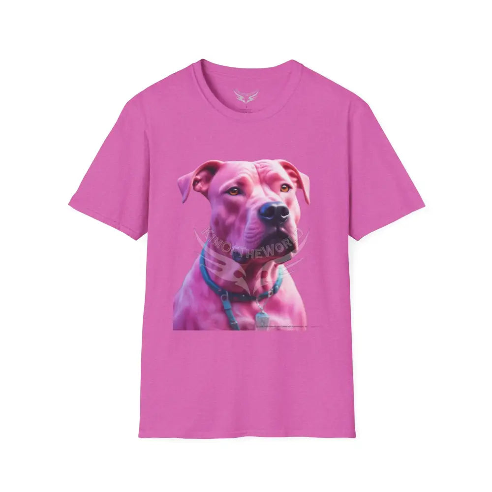 Pink Pit Bull Parent Tee - Softstyle T-Shirt Heather Berry / S T-Shirt