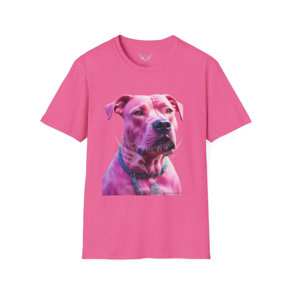 Pink Pit Bull Parent Tee - Softstyle T-Shirt Heather Heliconia / S T-Shirt