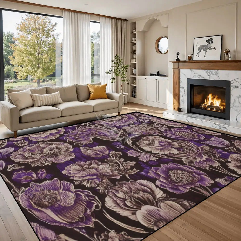 Plumb Inverted Tapestry Floral Print 10 ft x 8 ft Large Area Rug Floor Carpet 120’’x96’’ Rugs & Mats