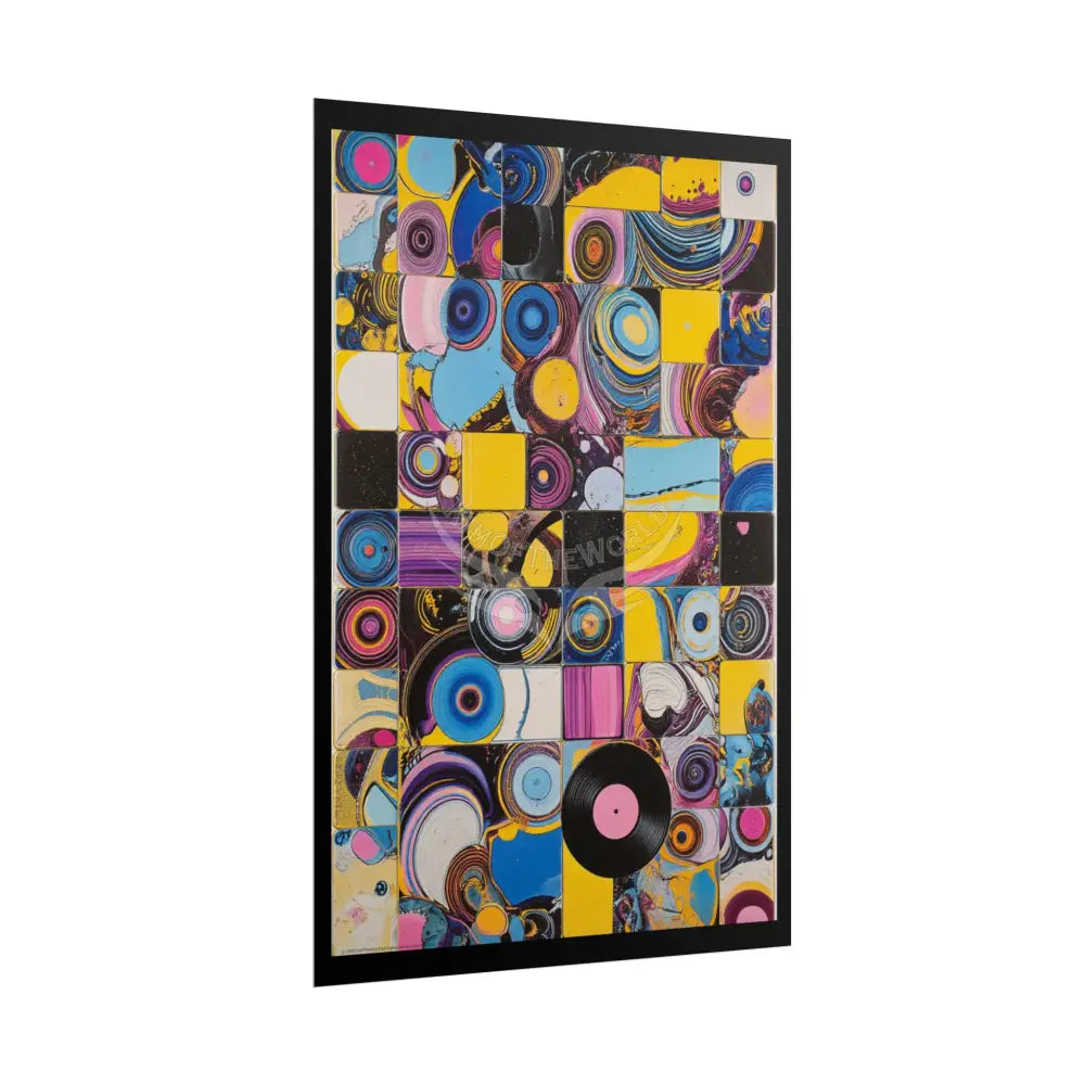 Pop Art Abstract Tile Poster — Rolled Wall Art Print Poster