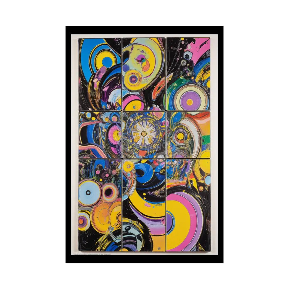 Pop Art Abstract Tile Poster — Rolled Wall Art Print 20″ x 30″ (Vertical) / Semi Glossy Poster