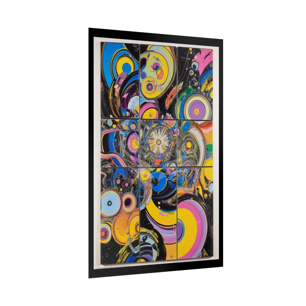 Pop Art Abstract Tile Poster — Rolled Wall Art Print Poster