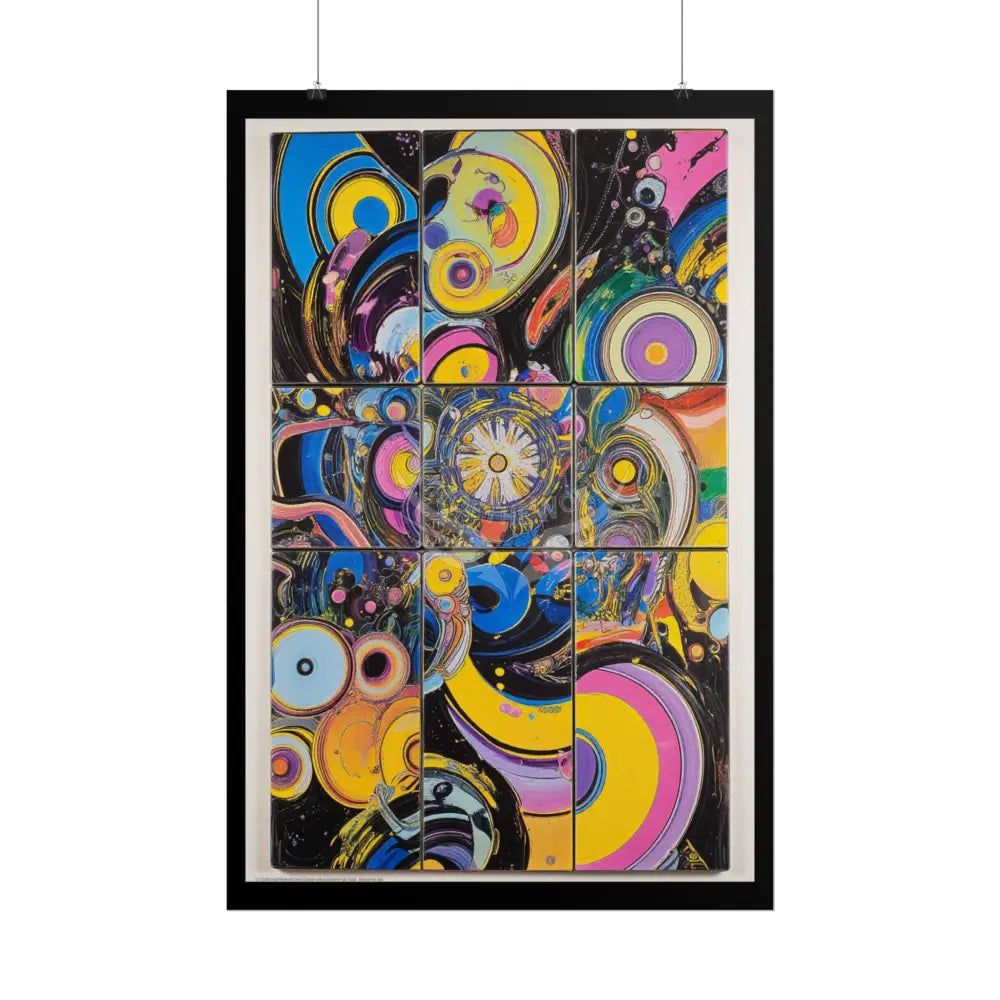 Pop Art Abstract Tile Poster — Rolled Wall Art Print Poster