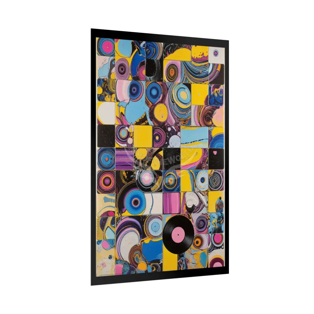 Pop Art Abstract Tile Poster — Rolled Wall Art Print Poster