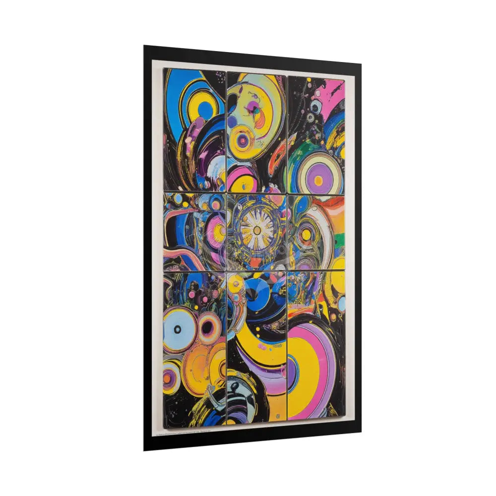 Pop Art Abstract Tile Poster — Rolled Wall Art Print Poster