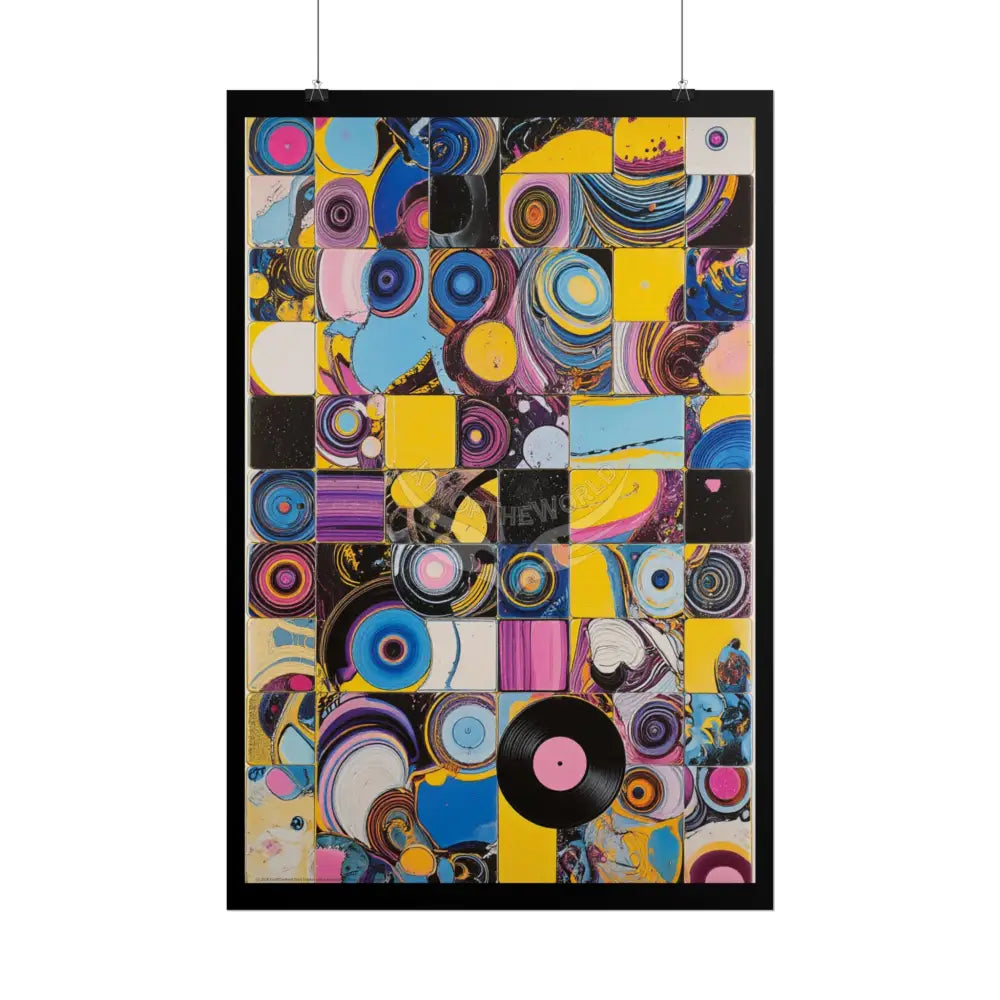 Pop Art Abstract Tile Poster — Rolled Wall Art Print Poster