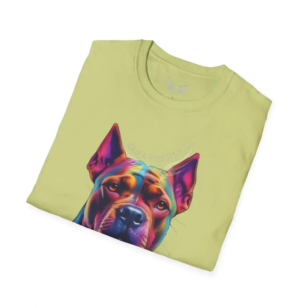Pop Art Pit Bull Terrier Parent Tee - Softstyle T-Shirt T-Shirt