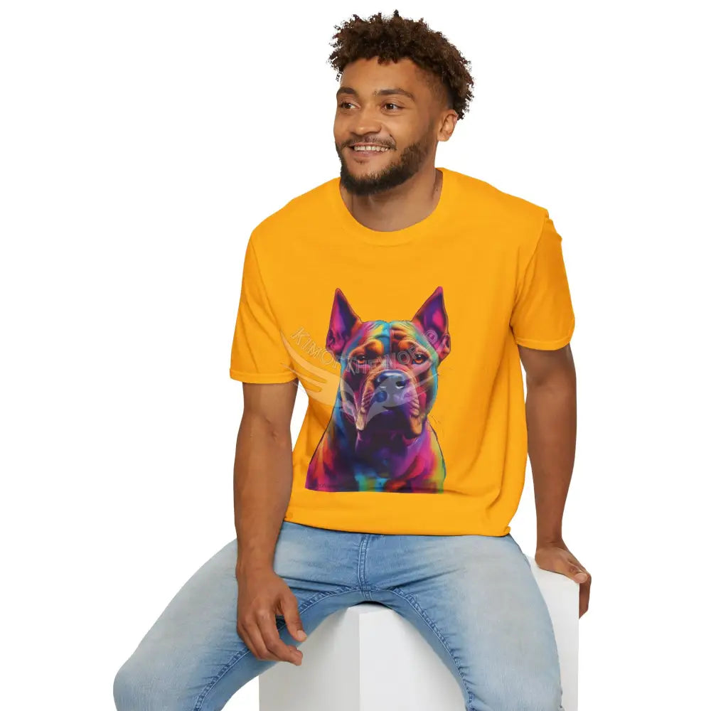 Pop Art Pit Bull Terrier Parent Tee - Softstyle T-Shirt T-Shirt