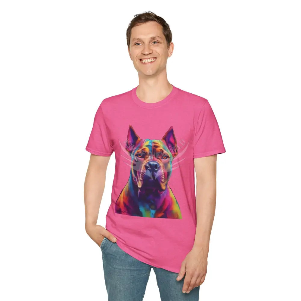Pop Art Pit Bull Terrier Parent Tee - Softstyle T-Shirt T-Shirt