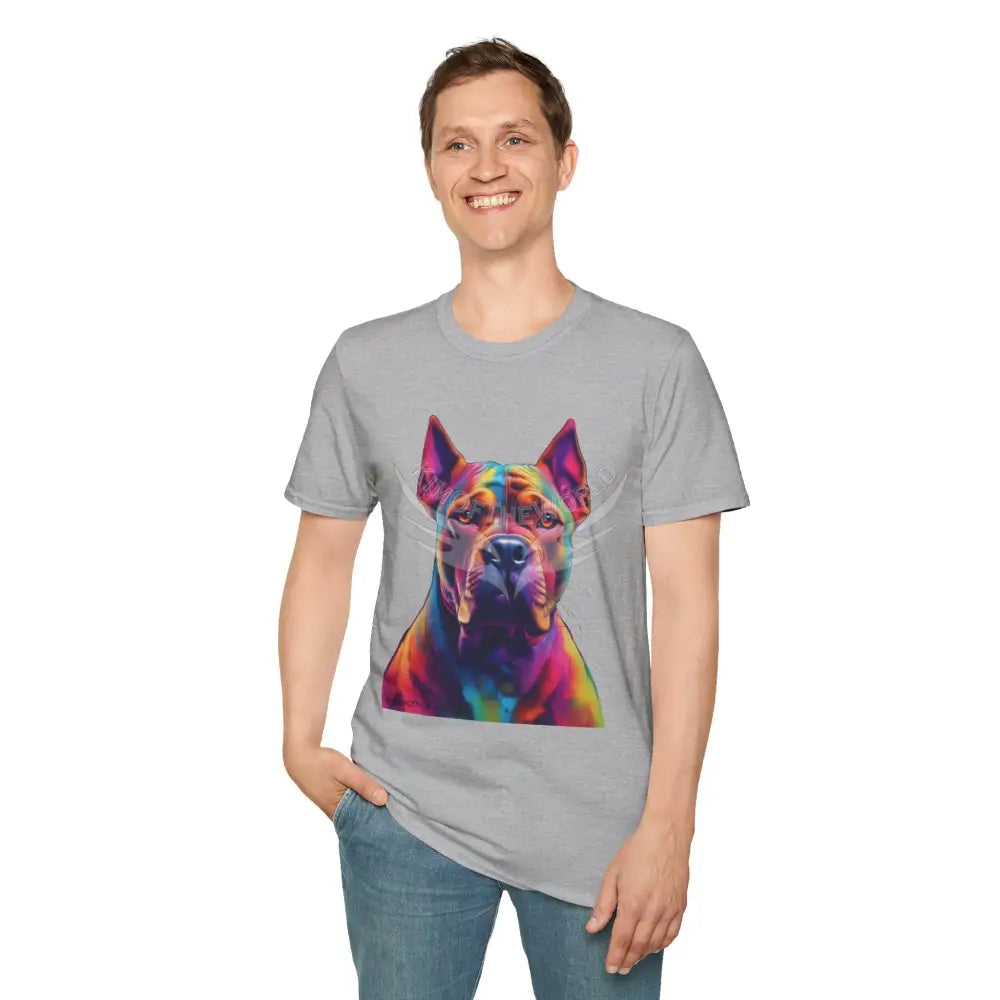 Pop Art Pit Bull Terrier Parent Tee - Softstyle T-Shirt T-Shirt