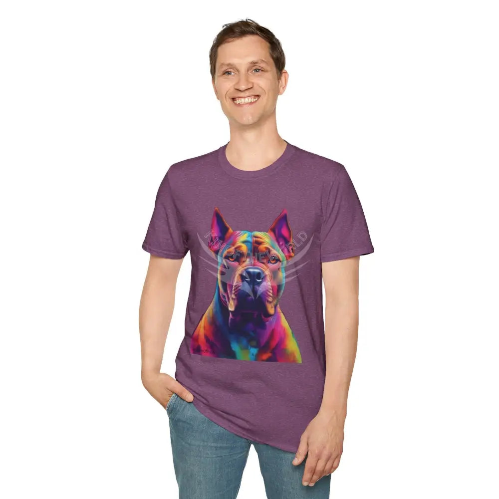 Pop Art Pit Bull Terrier Parent Tee - Softstyle T-Shirt T-Shirt