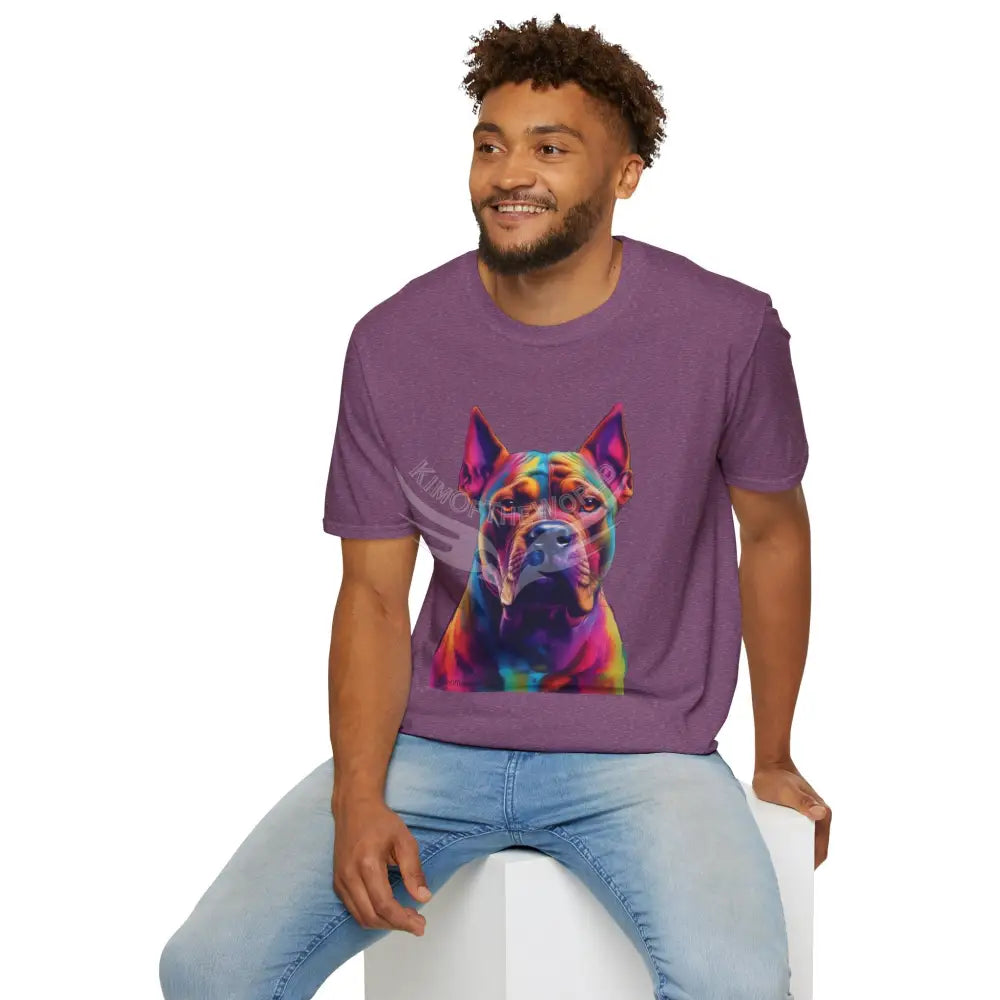 Pop Art Pit Bull Terrier Parent Tee - Softstyle T-Shirt T-Shirt