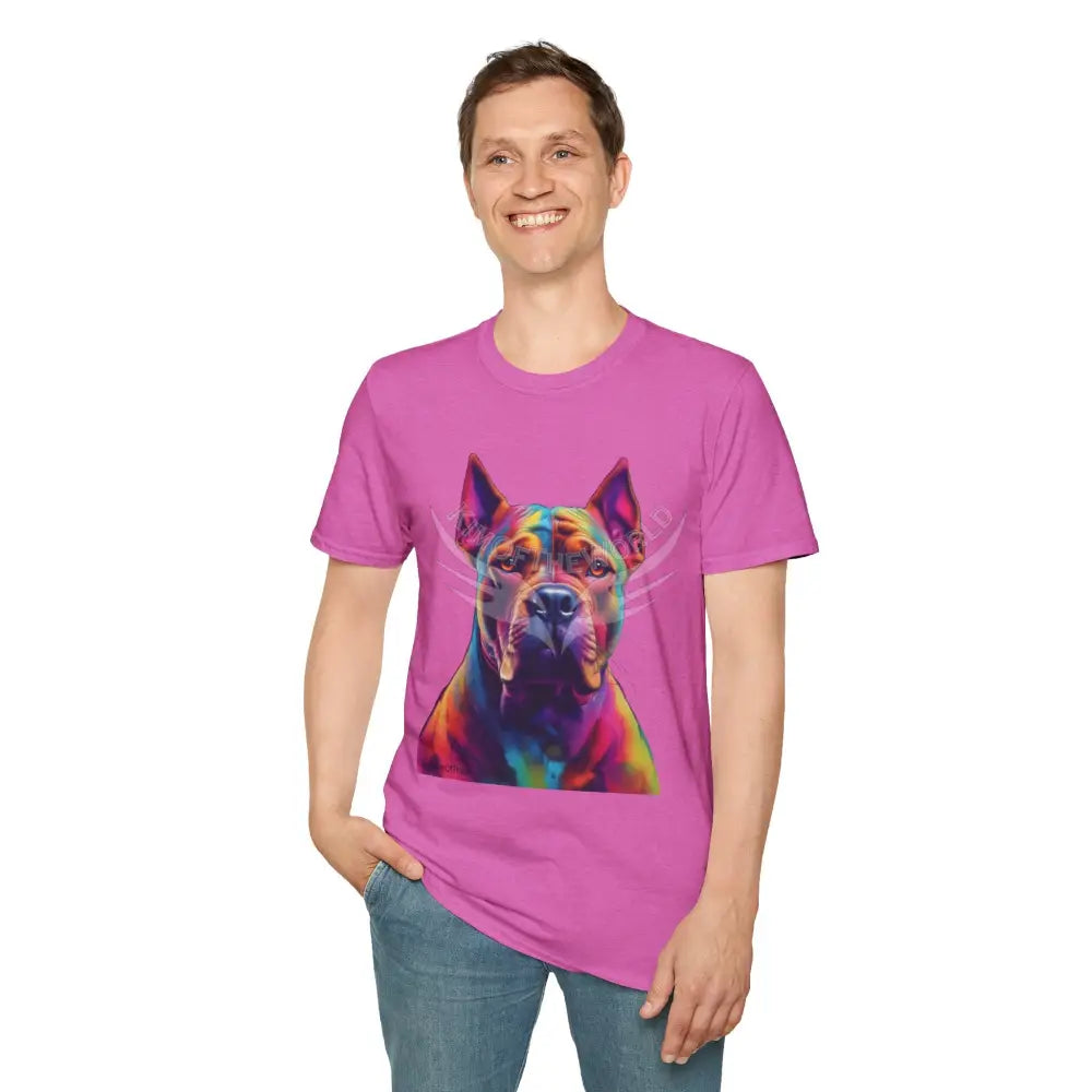 Pop Art Pit Bull Terrier Parent Tee - Softstyle T-Shirt T-Shirt
