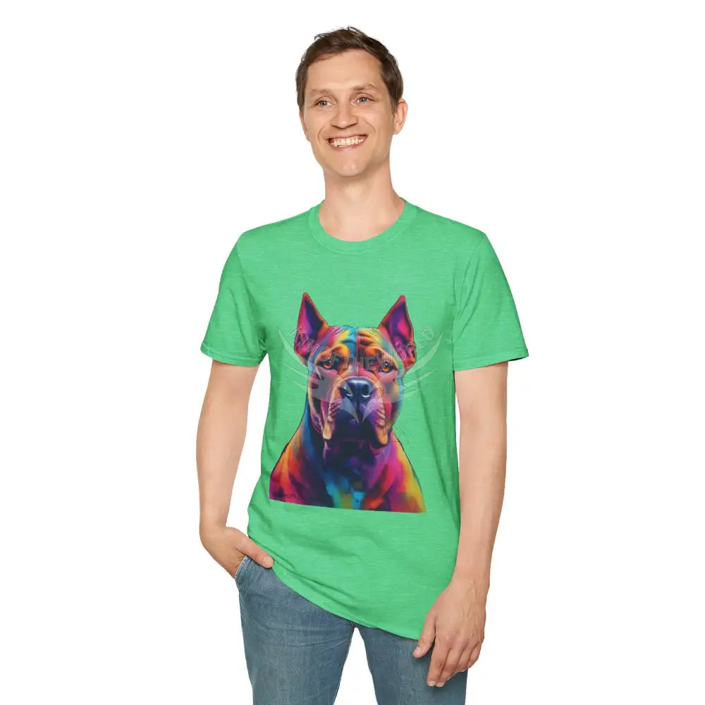 Pop Art Pit Bull Terrier Parent Tee - Softstyle T-Shirt T-Shirt