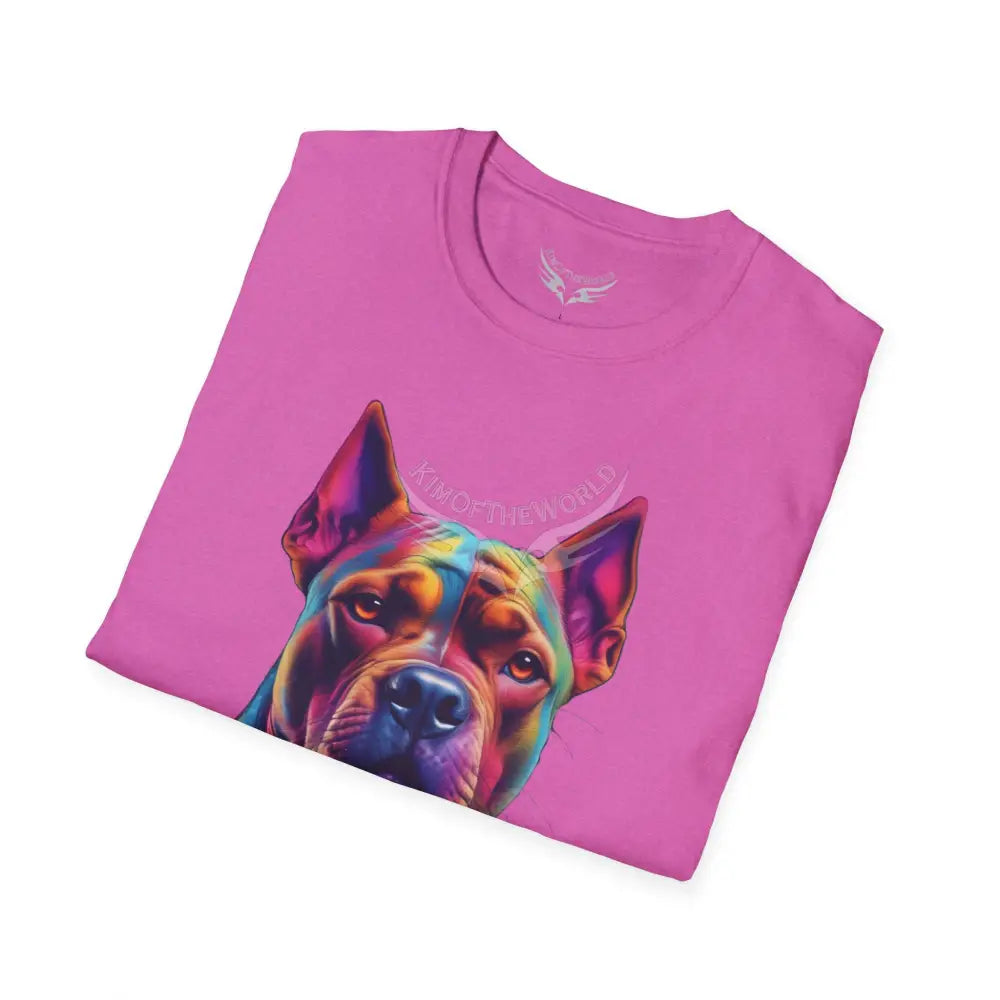 Pop Art Pit Bull Terrier Parent Tee - Softstyle T-Shirt T-Shirt