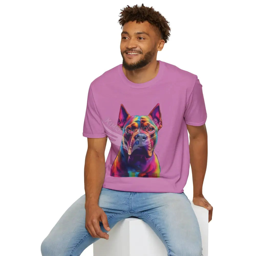 Pop Art Pit Bull Terrier Parent Tee - Softstyle T-Shirt T-Shirt