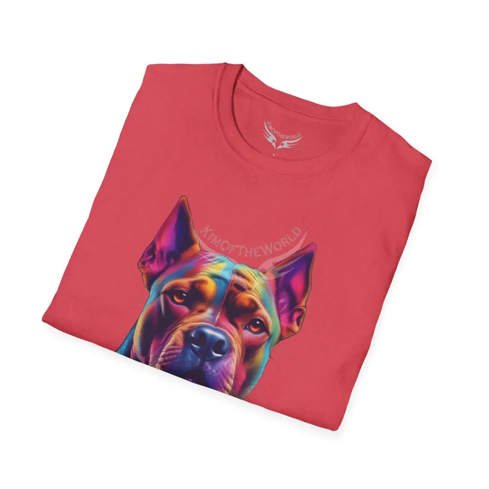 Pop Art Pit Bull Terrier Parent Tee - Softstyle T-Shirt T-Shirt
