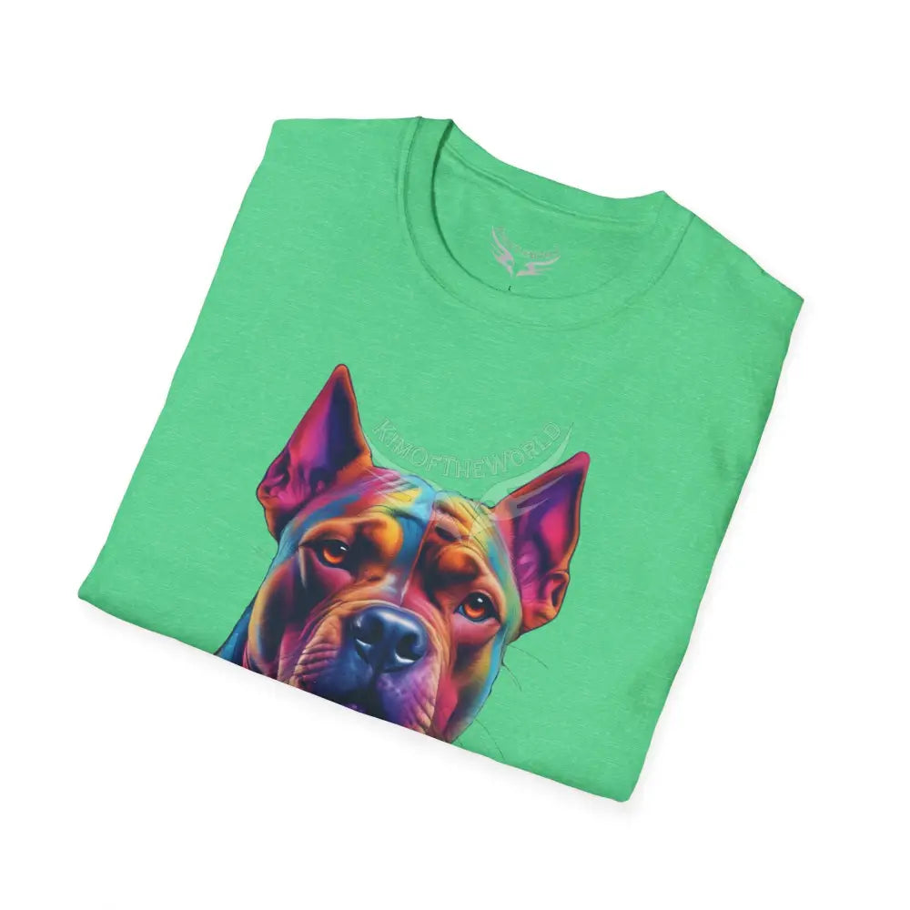 Pop Art Pit Bull Terrier Parent Tee - Softstyle T-Shirt T-Shirt