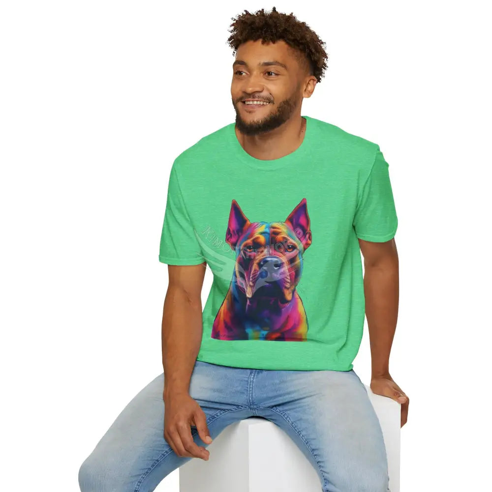 Pop Art Pit Bull Terrier Parent Tee - Softstyle T-Shirt T-Shirt