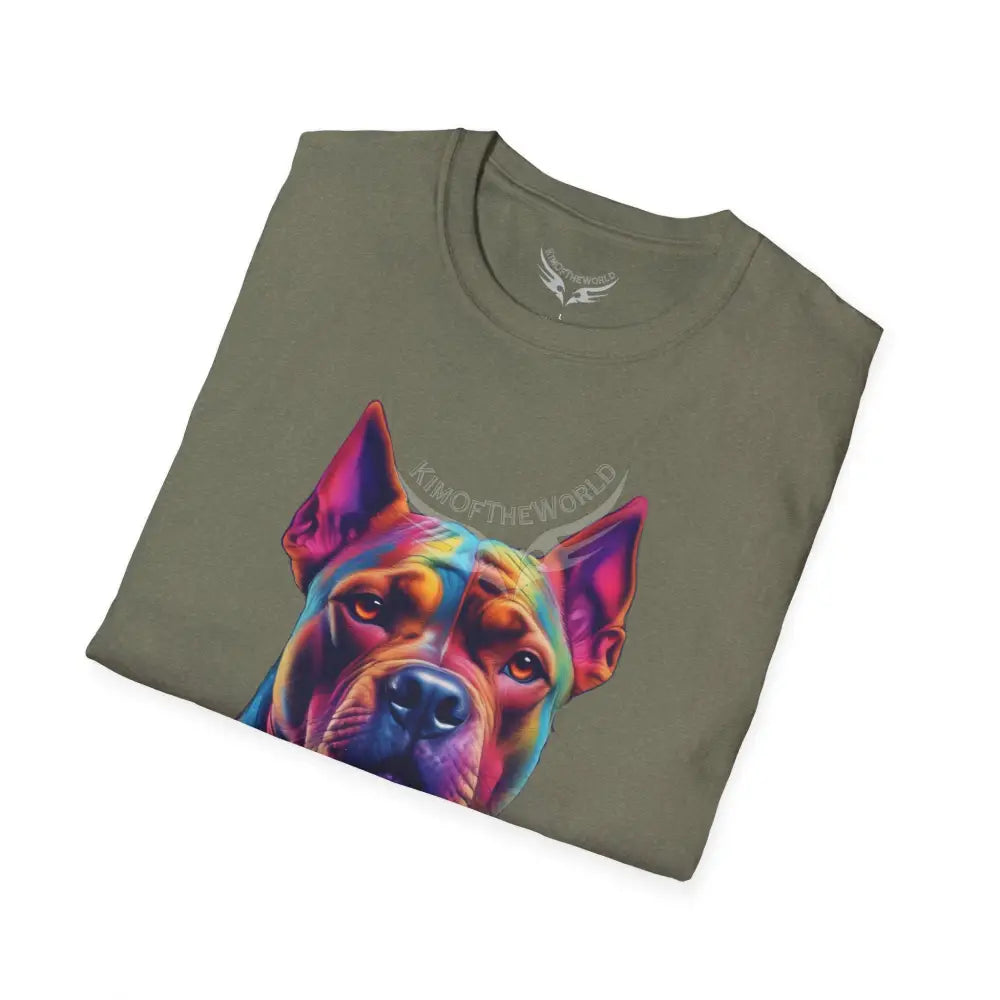 Pop Art Pit Bull Terrier Parent Tee - Softstyle T-Shirt T-Shirt