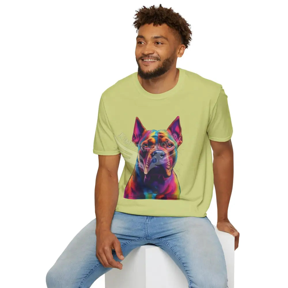 Pop Art Pit Bull Terrier Parent Tee - Softstyle T-Shirt T-Shirt