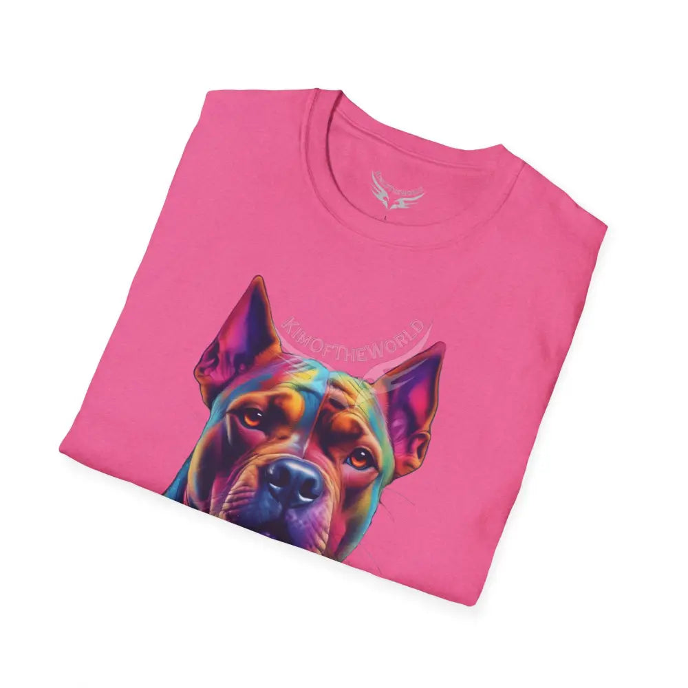 Pop Art Pit Bull Terrier Parent Tee - Softstyle T-Shirt T-Shirt