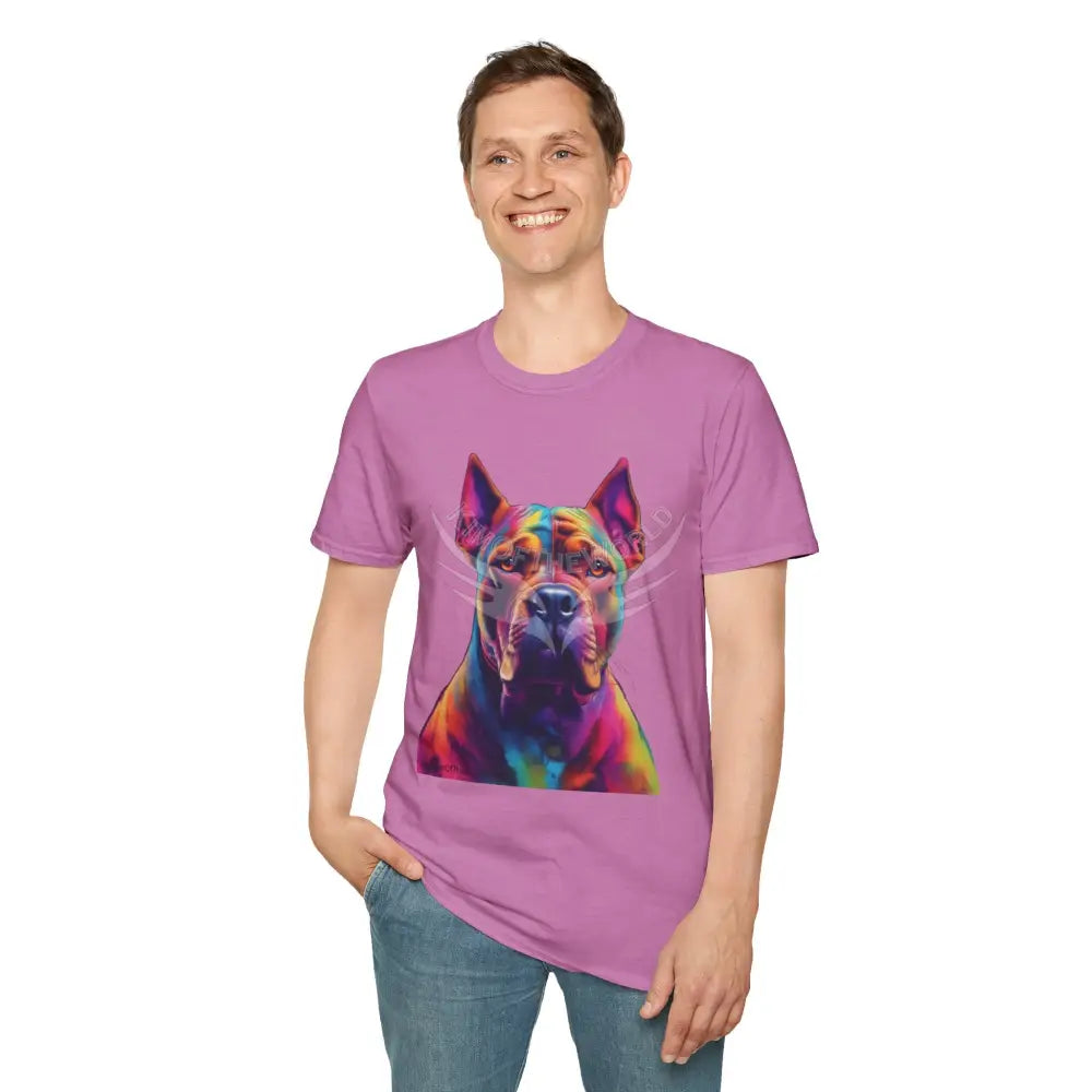 Pop Art Pit Bull Terrier Parent Tee - Softstyle T-Shirt T-Shirt