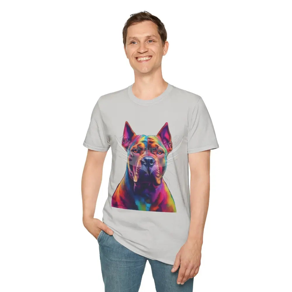 Pop Art Pit Bull Terrier Parent Tee - Softstyle T-Shirt T-Shirt