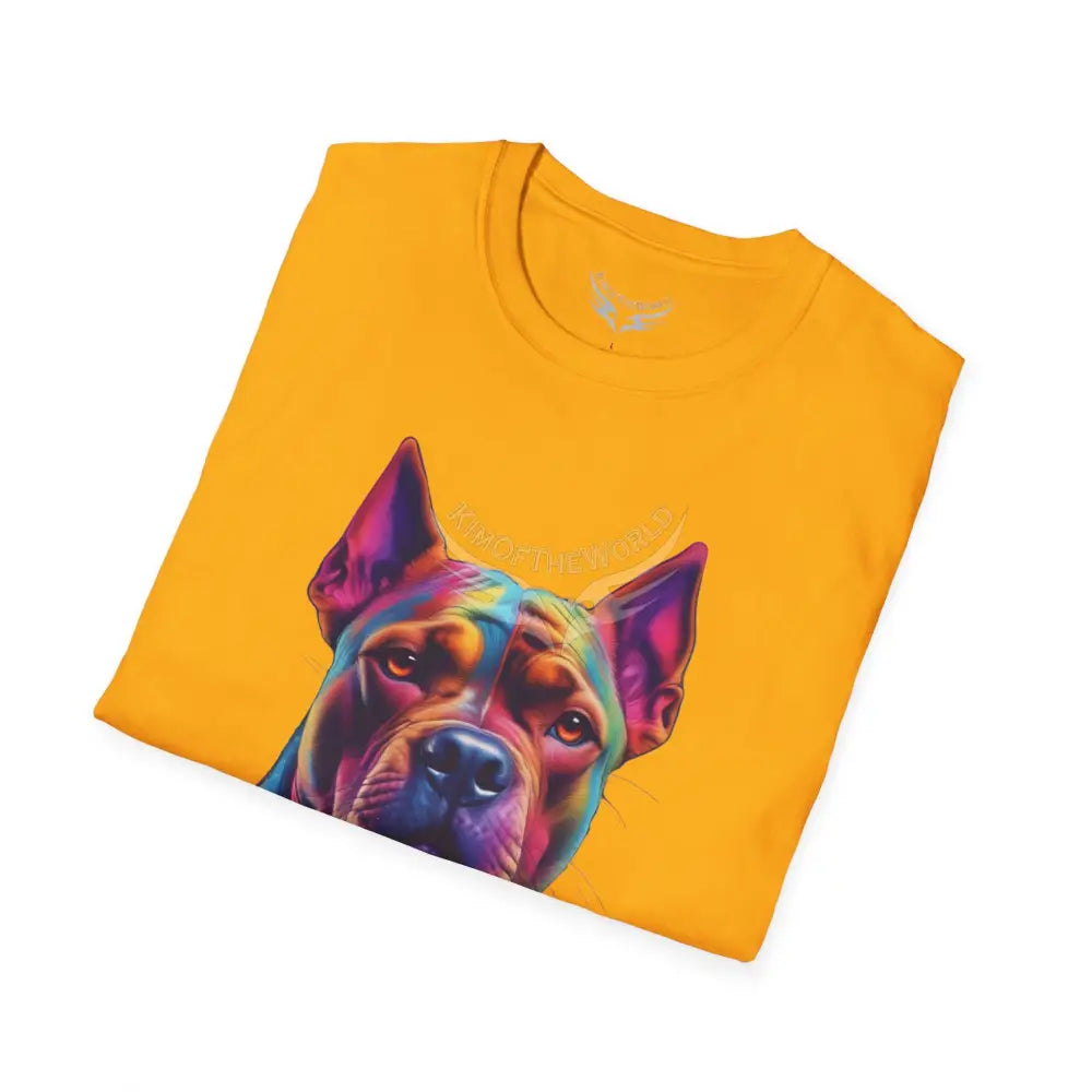 Pop Art Pit Bull Terrier Parent Tee - Softstyle T-Shirt T-Shirt