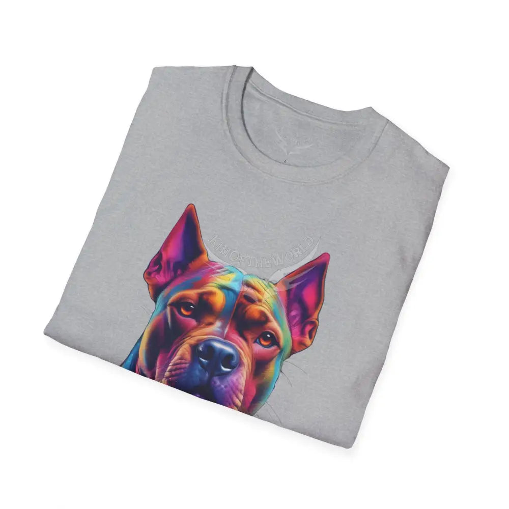 Pop Art Pit Bull Terrier Parent Tee - Softstyle T-Shirt T-Shirt