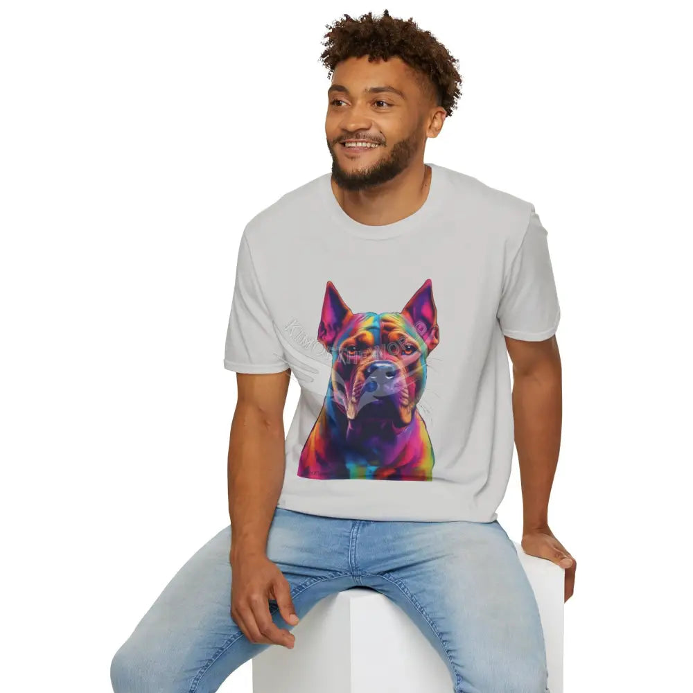 Pop Art Pit Bull Terrier Parent Tee - Softstyle T-Shirt T-Shirt