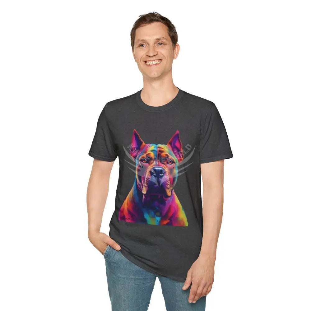 Pop Art Pit Bull Terrier Parent Tee - Softstyle T-Shirt T-Shirt