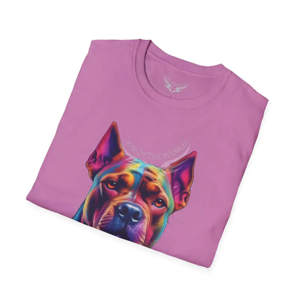 Pop Art Pit Bull Terrier Parent Tee - Softstyle T-Shirt T-Shirt