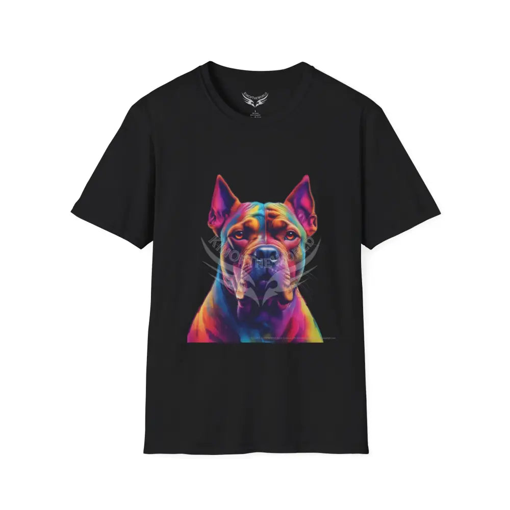 Pop Art Pit Bull Terrier Parent Tee - Softstyle T-Shirt Black / XS T-Shirt