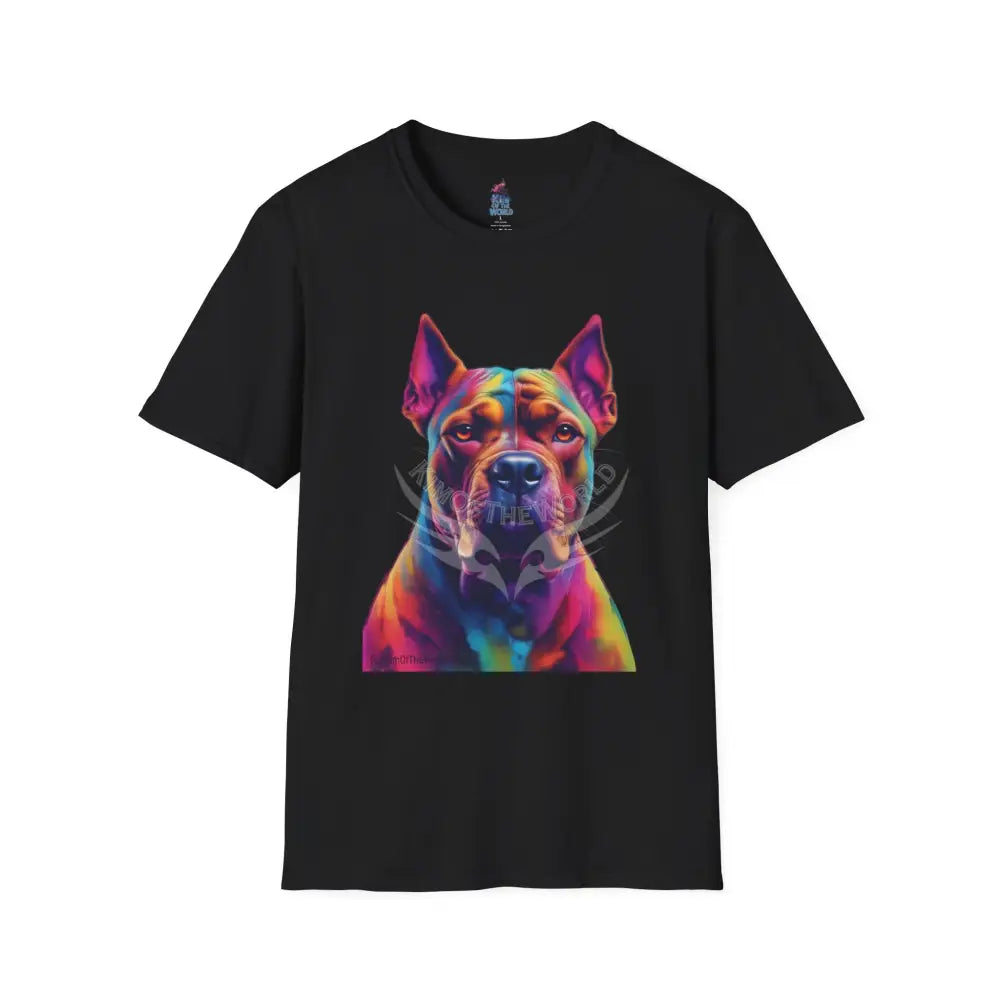 Pop Art Pit Bull Terrier Parent Tee - Softstyle T-Shirt Black / XS T-Shirt