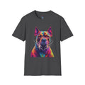 Pop Art Pit Bull Terrier Parent Tee - Softstyle T-Shirt Dark Heather / XS T-Shirt