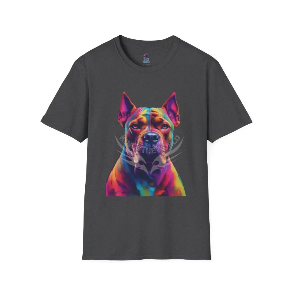 Pop Art Pit Bull Terrier Parent Tee - Softstyle T-Shirt Dark Heather / XS T-Shirt