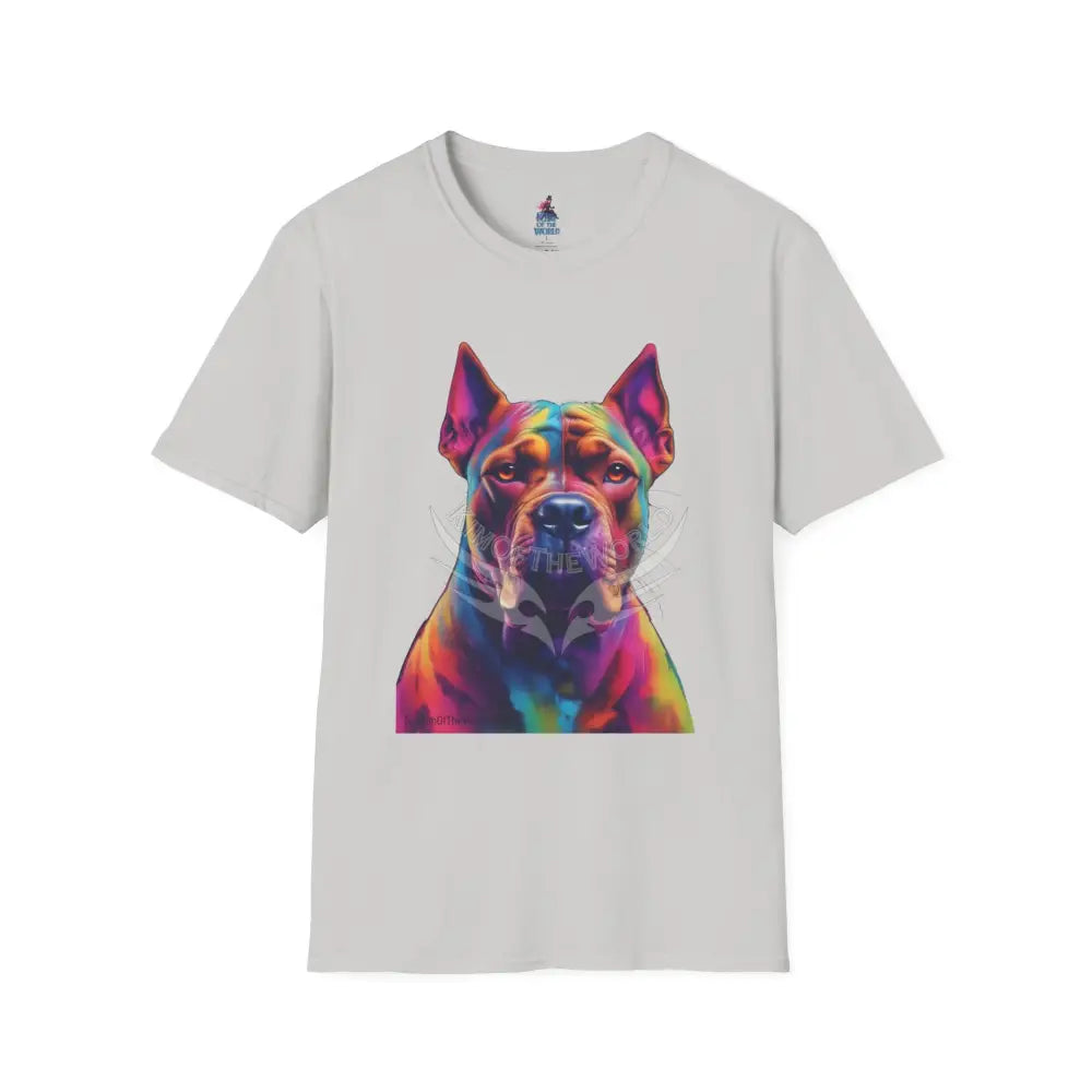 Pop Art Pit Bull Terrier Parent Tee - Softstyle T-Shirt Ice Grey / S T-Shirt
