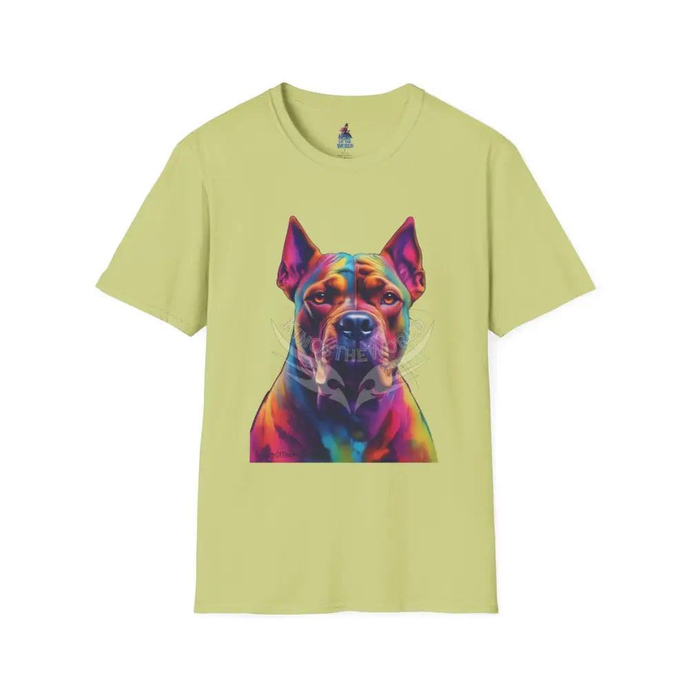 Pop Art Pit Bull Terrier Parent Tee - Softstyle T-Shirt Pistachio / S T-Shirt