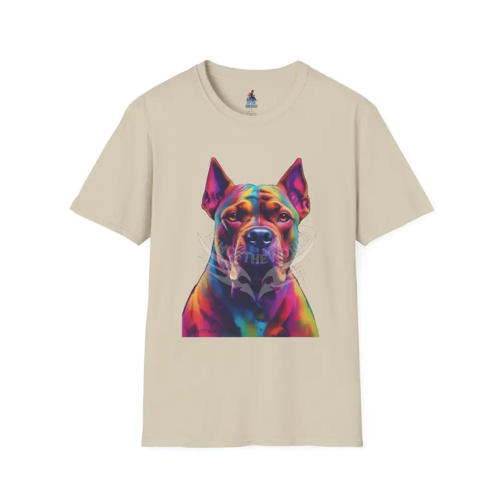 Pop Art Pit Bull Terrier Parent Tee - Softstyle T-Shirt Sand / S T-Shirt