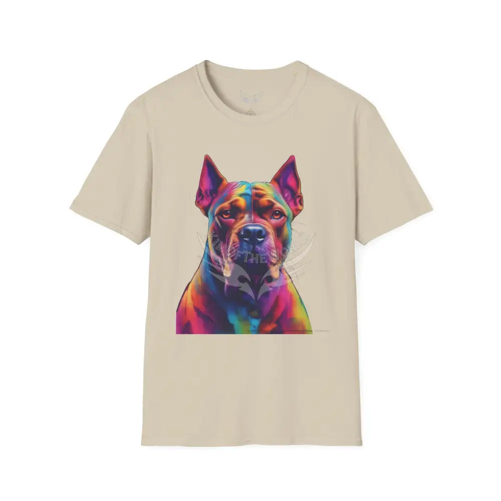 Pop Art Pit Bull Terrier Parent Tee - Softstyle T-Shirt Sand / S T-Shirt