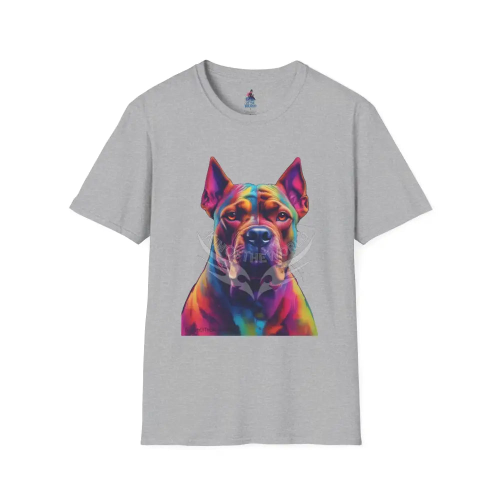 Pop Art Pit Bull Terrier Parent Tee - Softstyle T-Shirt Sport Grey / XS T-Shirt