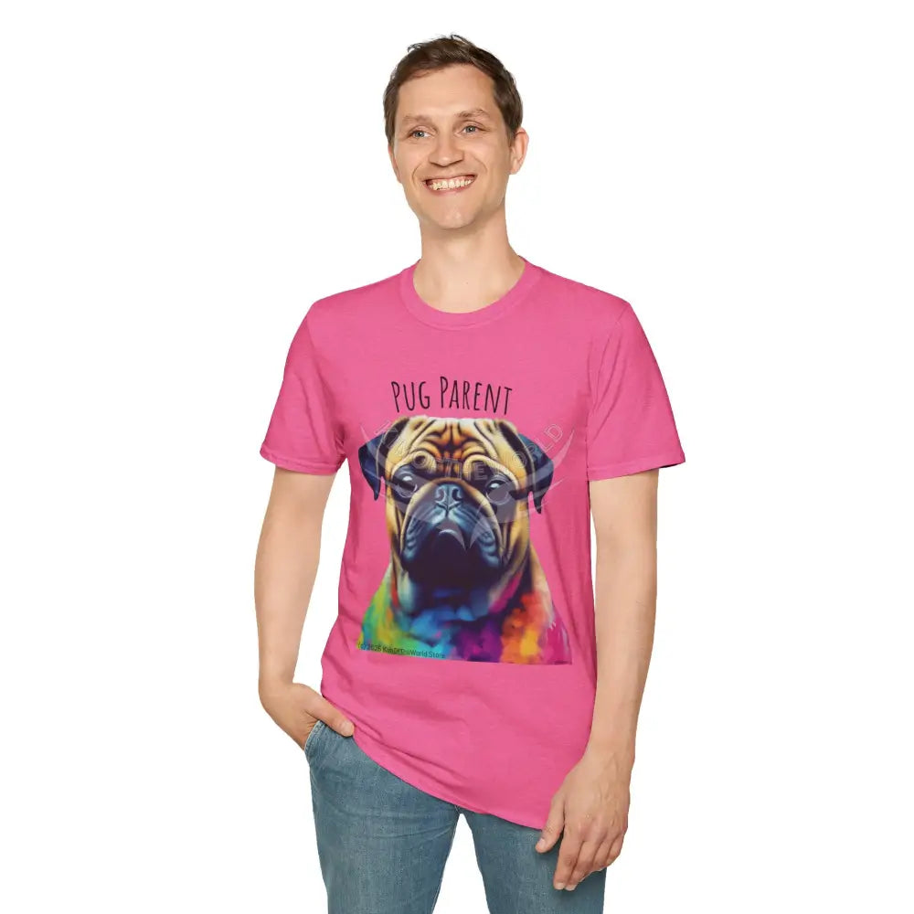 Pop Art ’Pug Parent’ Tee - Softstyle T-Shirt T-Shirt
