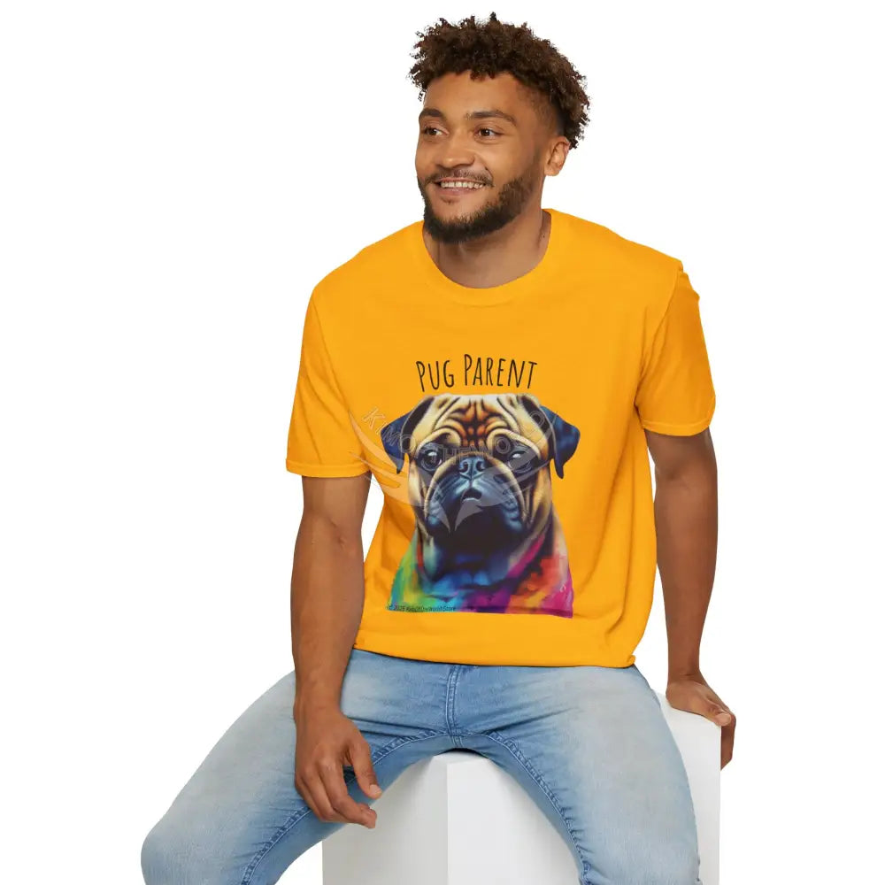 Pop Art ’Pug Parent’ Tee - Softstyle T-Shirt T-Shirt