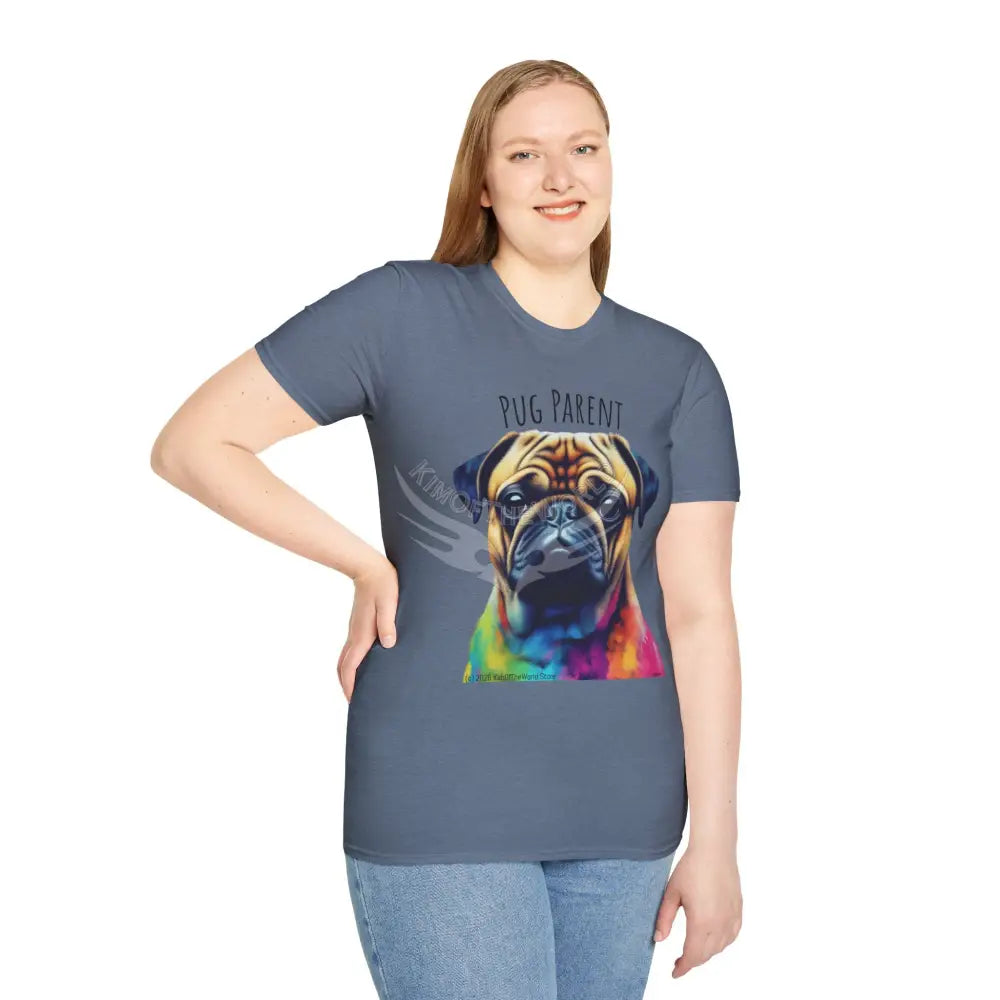 Pop Art ’Pug Parent’ Tee - Softstyle T-Shirt T-Shirt